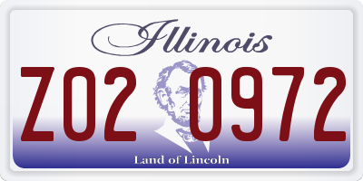 IL license plate Z020972