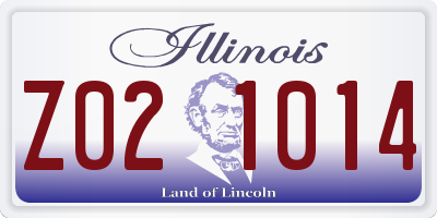 IL license plate Z021014