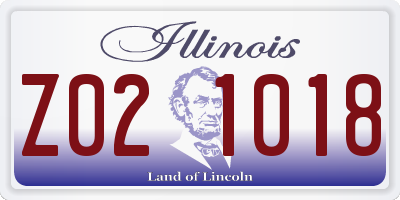 IL license plate Z021018