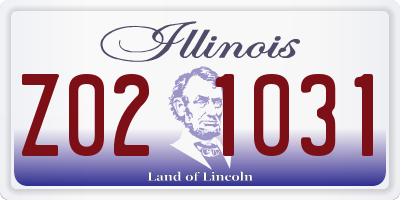 IL license plate Z021031