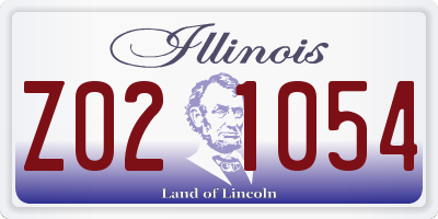 IL license plate Z021054