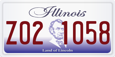 IL license plate Z021058