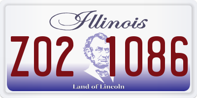 IL license plate Z021086