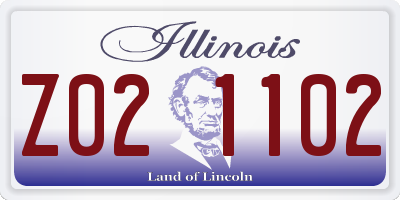 IL license plate Z021102