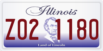 IL license plate Z021180