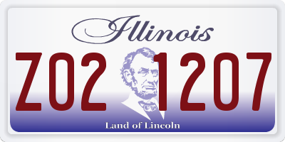 IL license plate Z021207