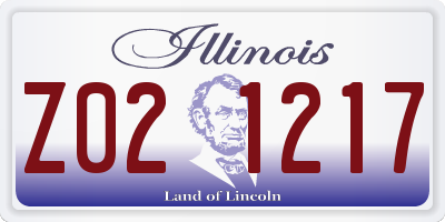 IL license plate Z021217