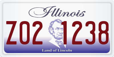 IL license plate Z021238