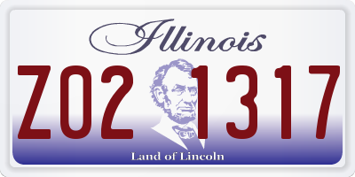 IL license plate Z021317
