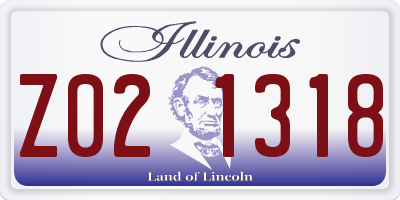 IL license plate Z021318