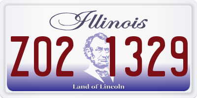 IL license plate Z021329