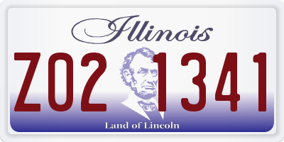 IL license plate Z021341
