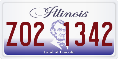 IL license plate Z021342