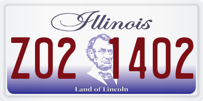 IL license plate Z021402