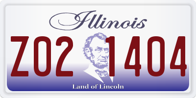 IL license plate Z021404