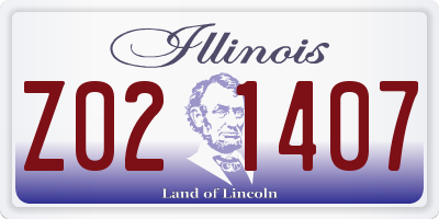 IL license plate Z021407