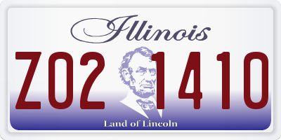 IL license plate Z021410