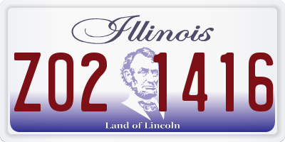 IL license plate Z021416