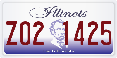 IL license plate Z021425