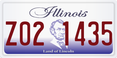 IL license plate Z021435