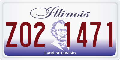 IL license plate Z021471