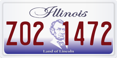 IL license plate Z021472