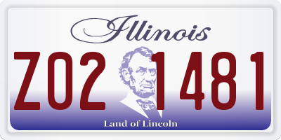 IL license plate Z021481
