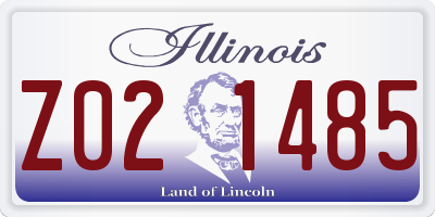 IL license plate Z021485