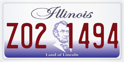 IL license plate Z021494