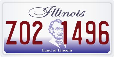 IL license plate Z021496