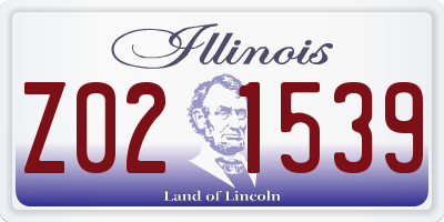 IL license plate Z021539