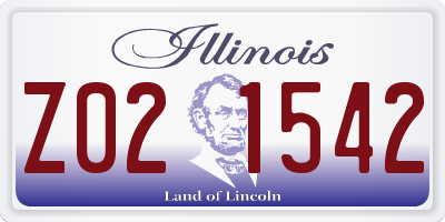 IL license plate Z021542