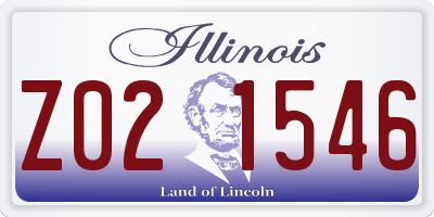 IL license plate Z021546