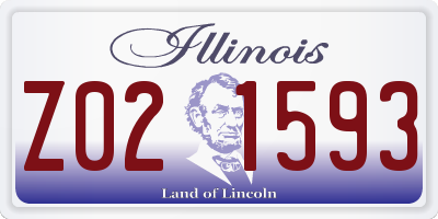 IL license plate Z021593