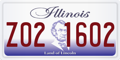 IL license plate Z021602