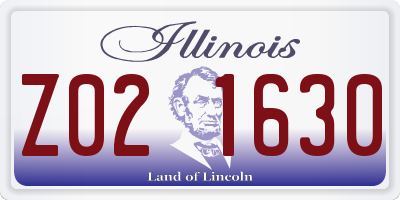 IL license plate Z021630