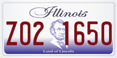 IL license plate Z021650
