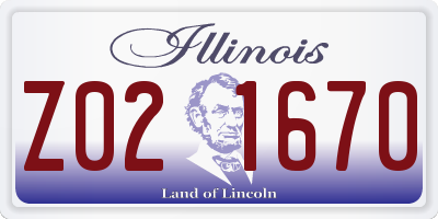 IL license plate Z021670