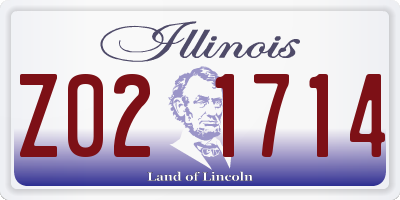 IL license plate Z021714