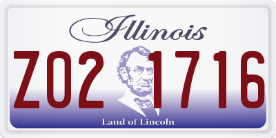 IL license plate Z021716
