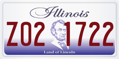 IL license plate Z021722