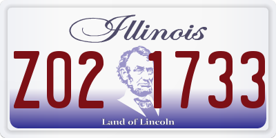 IL license plate Z021733
