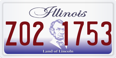 IL license plate Z021753