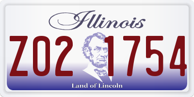 IL license plate Z021754