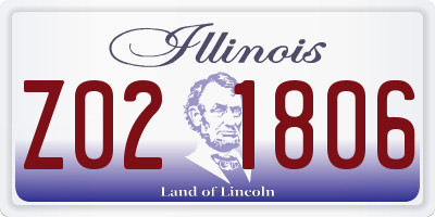 IL license plate Z021806