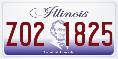IL license plate Z021825