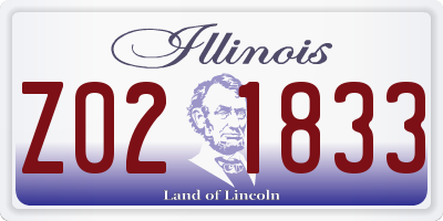 IL license plate Z021833