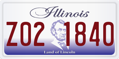 IL license plate Z021840
