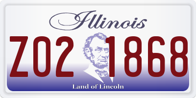 IL license plate Z021868