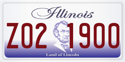 IL license plate Z021900